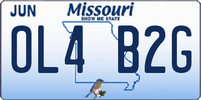 MO license plate OL4B2G