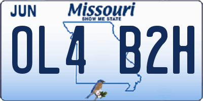 MO license plate OL4B2H