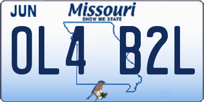 MO license plate OL4B2L