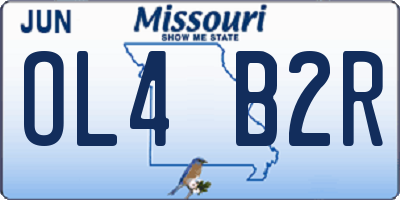 MO license plate OL4B2R