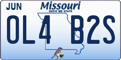 MO license plate OL4B2S
