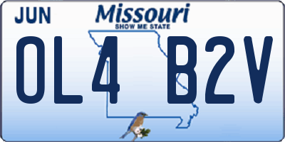 MO license plate OL4B2V