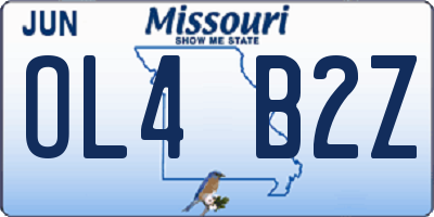 MO license plate OL4B2Z