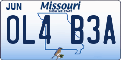 MO license plate OL4B3A