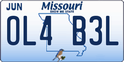MO license plate OL4B3L