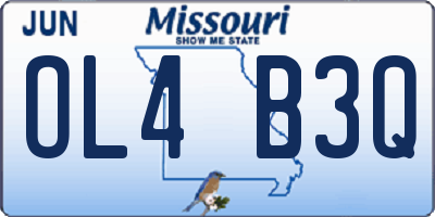 MO license plate OL4B3Q