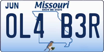 MO license plate OL4B3R
