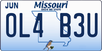 MO license plate OL4B3U