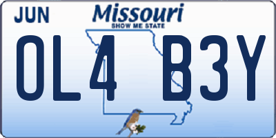 MO license plate OL4B3Y
