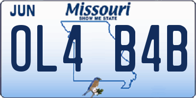 MO license plate OL4B4B