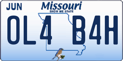 MO license plate OL4B4H