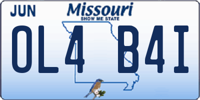 MO license plate OL4B4I
