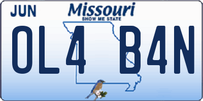 MO license plate OL4B4N