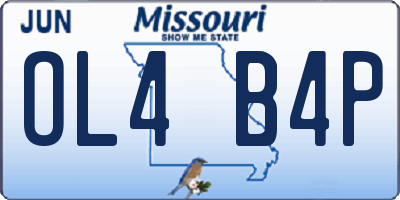 MO license plate OL4B4P
