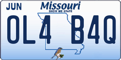 MO license plate OL4B4Q