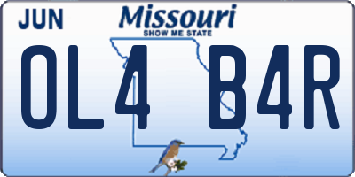 MO license plate OL4B4R