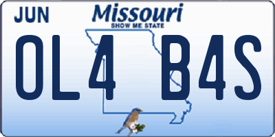 MO license plate OL4B4S