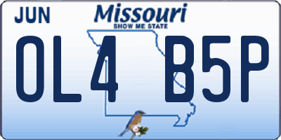 MO license plate OL4B5P