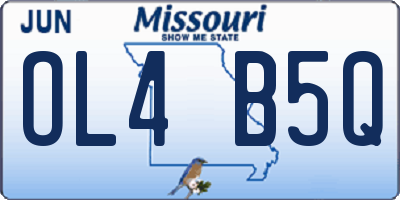 MO license plate OL4B5Q