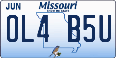 MO license plate OL4B5U