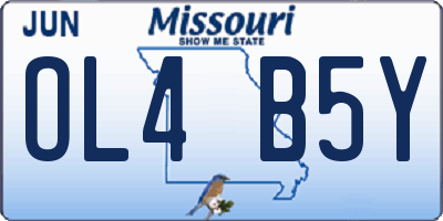 MO license plate OL4B5Y