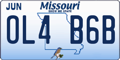MO license plate OL4B6B