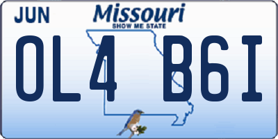 MO license plate OL4B6I
