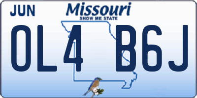 MO license plate OL4B6J