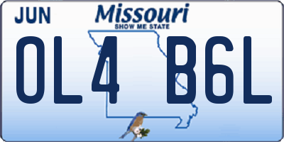 MO license plate OL4B6L