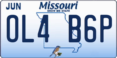 MO license plate OL4B6P