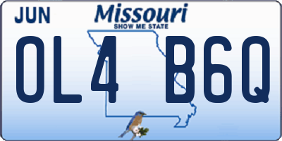 MO license plate OL4B6Q