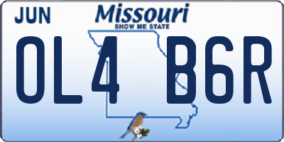 MO license plate OL4B6R
