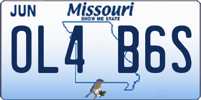 MO license plate OL4B6S