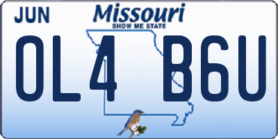 MO license plate OL4B6U