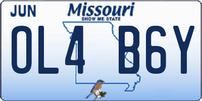 MO license plate OL4B6Y