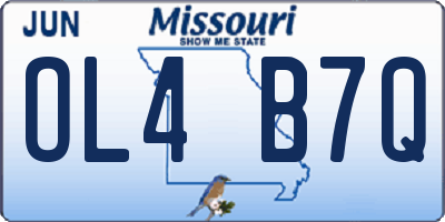 MO license plate OL4B7Q