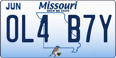 MO license plate OL4B7Y