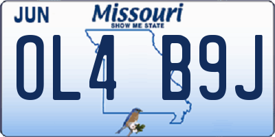 MO license plate OL4B9J