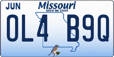 MO license plate OL4B9Q