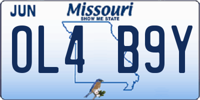 MO license plate OL4B9Y