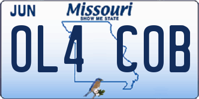 MO license plate OL4C0B