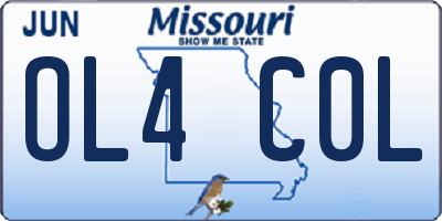 MO license plate OL4C0L
