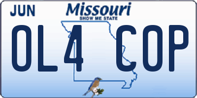 MO license plate OL4C0P