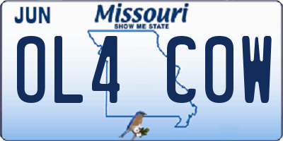 MO license plate OL4C0W