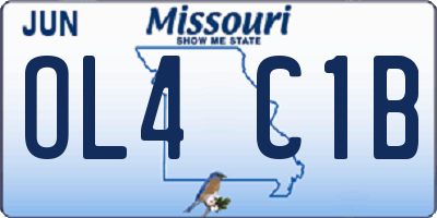 MO license plate OL4C1B