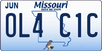 MO license plate OL4C1C