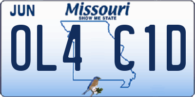 MO license plate OL4C1D