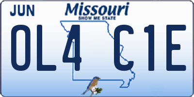 MO license plate OL4C1E