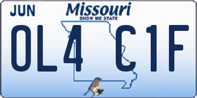 MO license plate OL4C1F