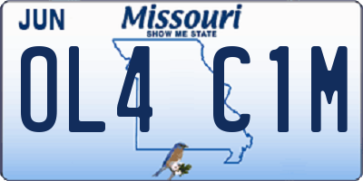 MO license plate OL4C1M